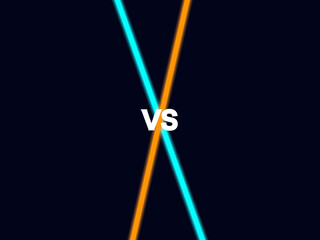 レーザー風VS素材：水色×オレンジ