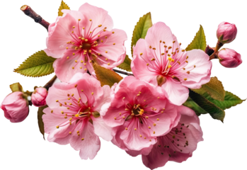 PNG pink peach blossom isolated