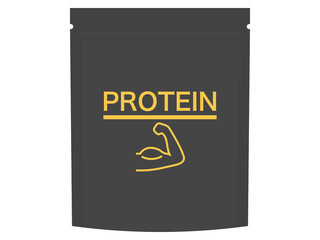 フラットPROTEINアイコンB：グレー