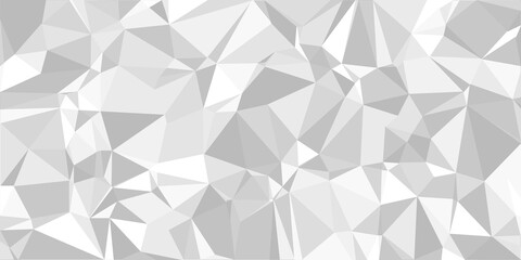 Abstract mosaic abstract background paper. Light gray triangular low poly style pattern. crumpled paper
