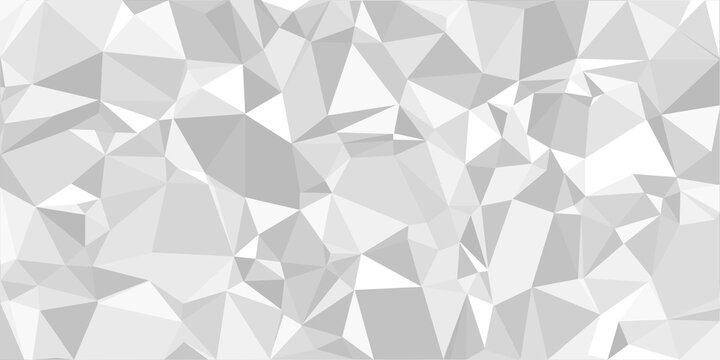 Abstract mosaic abstract background paper. Light gray triangular low poly style pattern. crumpled paper © halftone vector