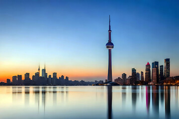 Fototapeta na wymiar Toronto City ,Tower CN - Created with Generative AI Technology 