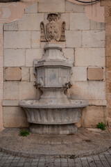 An ancient house doors in old town, Spain