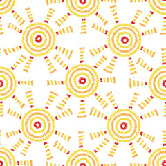 Hand drawn doodle Sun Seamless pattern