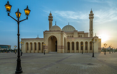 Al Fateh Grand Mosque on the sunset, Manama, Bahrain