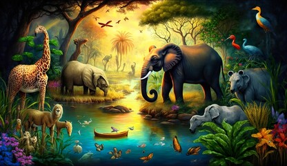 Animals in a Wonderfull paradise