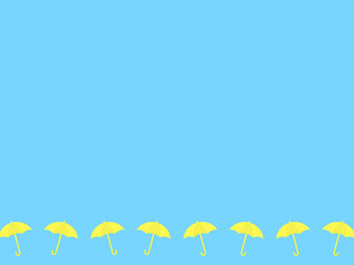 シンプルな雨傘パターンフレームB：黄色