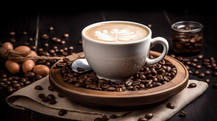 Coffee in different cup presentation before serving