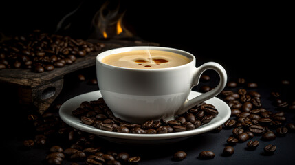 Coffee in different cup presentation before serving