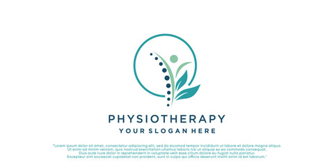 Physiotherapy logo design simple concept Premium Vector Part 1