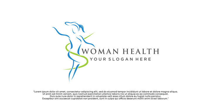 Women health logo design simple concept Premium Vector Part 2
