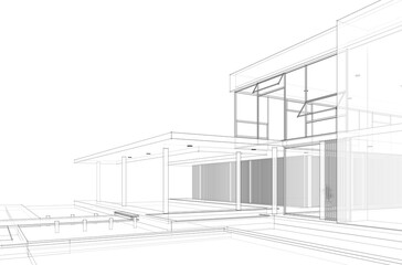 Fototapeta premium sketch of a building