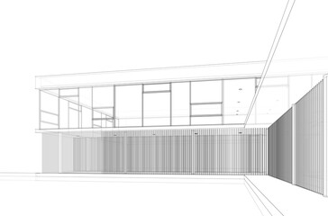 sketch of a building