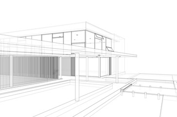 sketch of a building