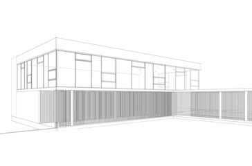 sketch of a building