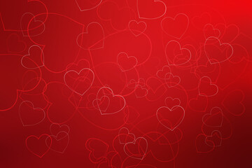 red abstract heart shape background for brochure, card, or cover.