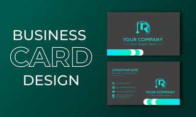 Modern Business Card, Creative and Clean Business Card Template, Futuristic business card design,