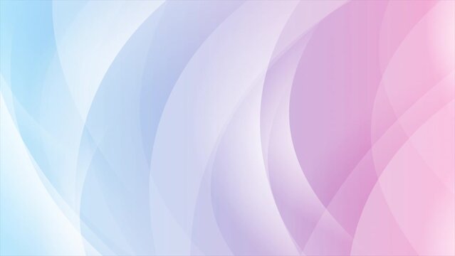 Bright blue pink glossy waves abstract elegant background. Seamless looping motion design. Video animation Ultra HD 4K 3840x2160