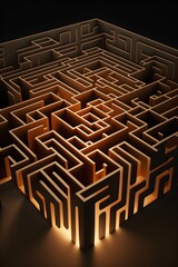 A photo of a maze or labyrinth, representing the process of problem-solving and decision-making. - obrazy, fototapety, plakaty