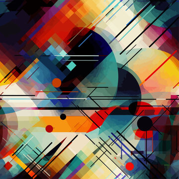 dynamic digital pattern inspired by kandiski 4
