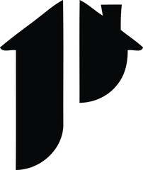p real estate logo design