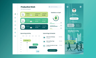 Productivity Application Dashboard UI Design