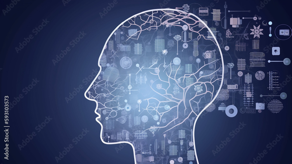 Wall mural large-scale language model ai concept image. created with generative ai.