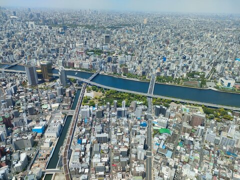 東京スカイツリー展望デッキからの眺望