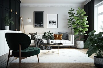 A modern living room style. Generative AI