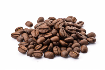 Fototapeta premium coffee beans isolated on white. AI generative image.