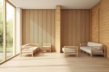 Interior of a room in a contemporary design. Generative AI