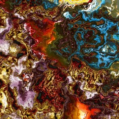 Naklejka premium Multicolored grunge texture. Background color. Composition of different color patterns
