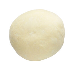 Fototapeta na wymiar Fresh yeast dough isolated on white, top view