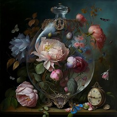 Flowers and Butterflies: A Timeless Beauty (ai generated)