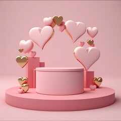 Valentines day background, Generate Ai
