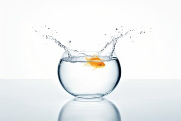 goldfish jumping out of its bowl. Generative AI
