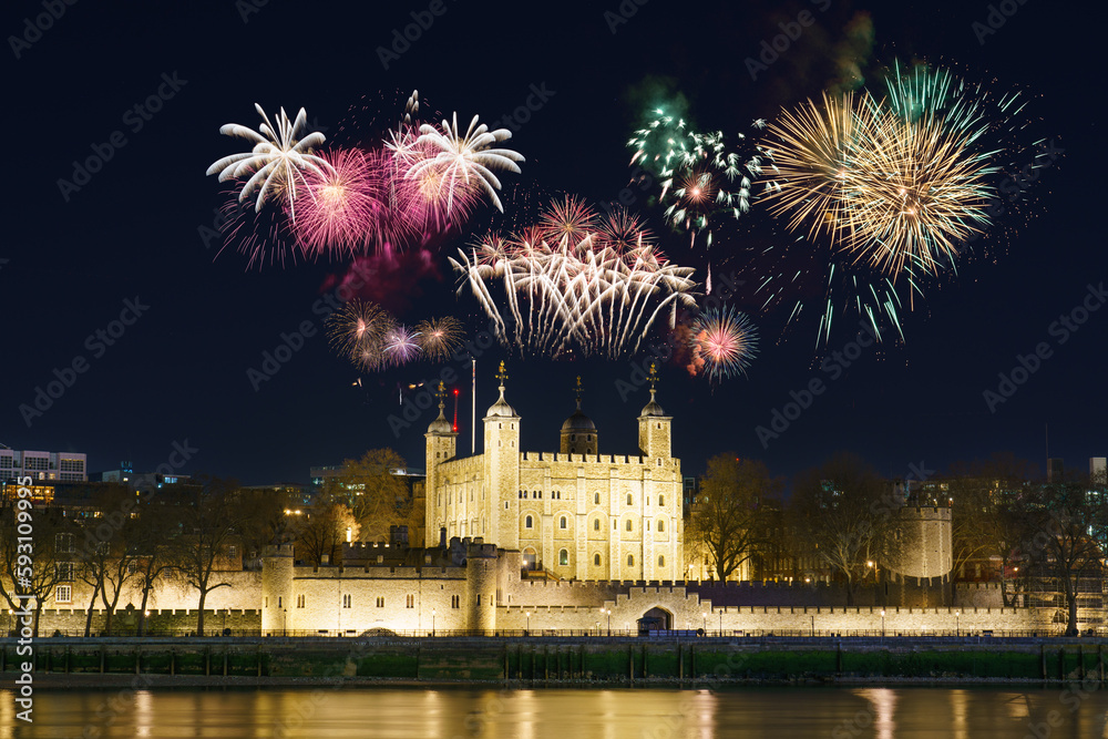 Canvas Prints Tower of London at night.  England