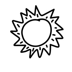 Sun Doodle Hand Drawn