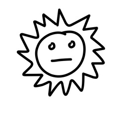 Sun Doodle Hand Drawn