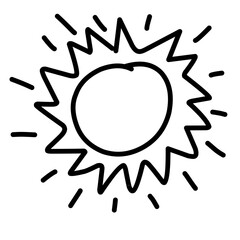 Sun Doodle Hand Drawn