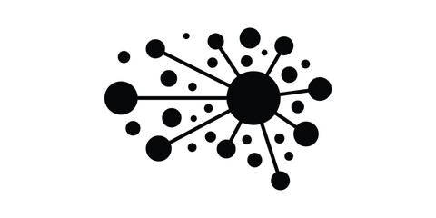 logo design brain modern technology intelligence icon vector illustration