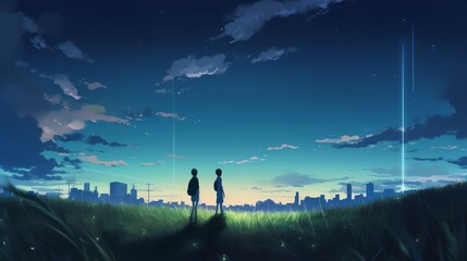 Fototapeta premium The couple breathed in the fresh air, feeling their worries and stresses melt away in the peaceful setting.