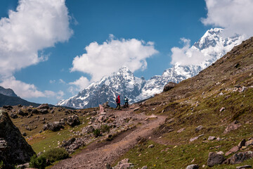 Fototapeta na wymiar Ausangate Andes mountains in Peru near Cuzco city, Ausangate trek, Peru, South America