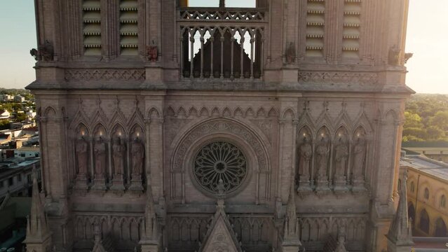 the entrance to the cathedral, lujan, buenos aires, argentina