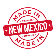Made In New Mexico Stamp Logo Icon Symbol Design. Seal National Original Product Badge. Vector Illustration