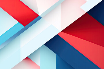 Obraz premium Abstract red white and blue patriotic background created with Generative AI technology