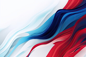 Abstract red white and blue patriotic background created with Generative AI technology