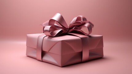 Obraz premium Pink Gift Package for Special Occasions and Holidays. Mothers Day. Valentines Day.