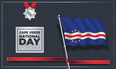 Cape Verde National Day, Vector Template Design