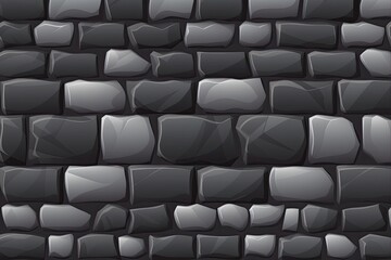 Obraz premium textured black and white stone wall background. Generative AI